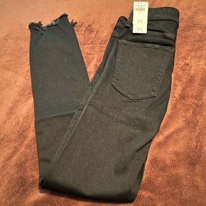 Abercrombie & Fitch Black Simone High Rise Ankle Flare Jean